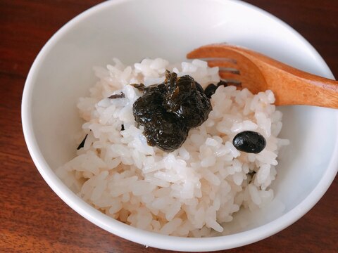 ❦黒豆の茶のガラで作る黒豆ごはん